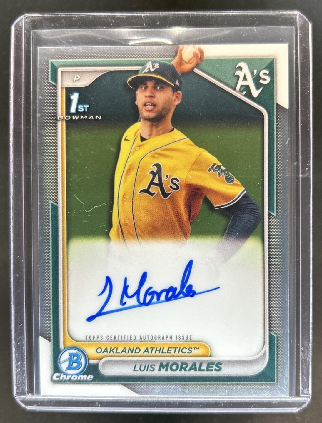2024 Bowman Chrome Luis Morales Auto 1st Prospect #CPA-LM Athletics