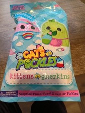 Cats vs Pickles KITTENS vs GHERKINS Blind Bag Plush Contains 2 Surprise Toys Lot
