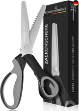 SCHWERTKRONE® Zickzackschere [PROFI ZACKENSCHERE] - Zickzackschere Stoff - 