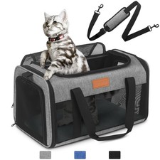 Airline Approved Pet Carrier - 17x11x9.5 in, Underseat, Top  Side Entry, Sof...