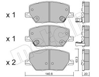 Metelli Bremsbelagsatz, Scheibenbremse 22-1001-0 FüR Alfa Romeo Jeep