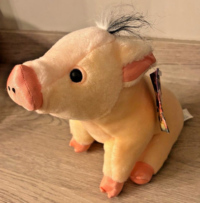Vintage Babe das galante Schwein 9 Zoll weiches Plüschtier 1995 Universal Playskool Brandneu mit Etikett