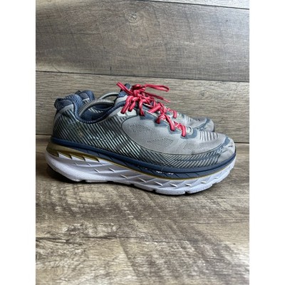 Hoka One One Bondi 5 Mens US 11 Running Shoes Blue Gray Lace Up Athletic Sneaker