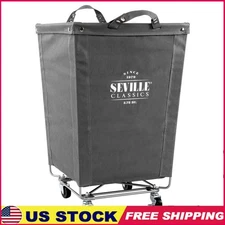 Heavy Duty Rolling Laundry Cart Hamper W/ Wheels Hotel Home Commercial Use