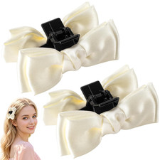 2 Pcs Rhinestone Bow Hair Clips, Mini Hair Bows Alligator Barrettes, Fashion Squ