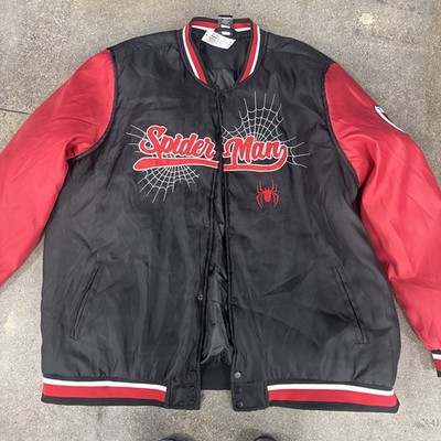 Spider Man Marvel Miles Morales Bomber Jacket Box Lunch Varsity Men's 4X Big