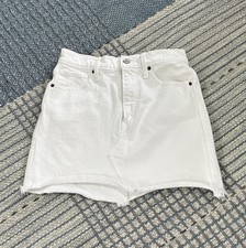 Abercrombie And Fitch Denim White Mini Skirt Size 2