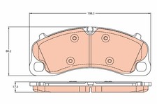 TRW Bremsbelagsatz Scheibenbremse GDB2089 für 991 911 PORSCHE Targa Carrera GTS