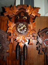 Large Musical Antique black forest with Animated Dancing Carousel cuckoo clock