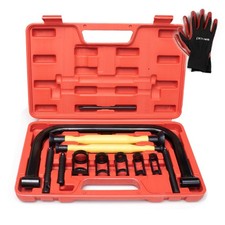 Valve Spring Compressor Set, 10-Piece Valve Spring Removal Tool 2-Piece Val...