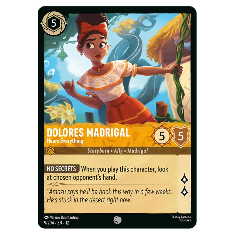 Lorcana - Wilds Unknown - Dolores Madrigal - Hears Everything (Common) - 9/204