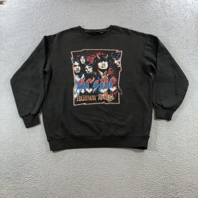 AC/DC Highway To Hell Sweatshirt Mens Medium Black Pullover Graphic Rock Band