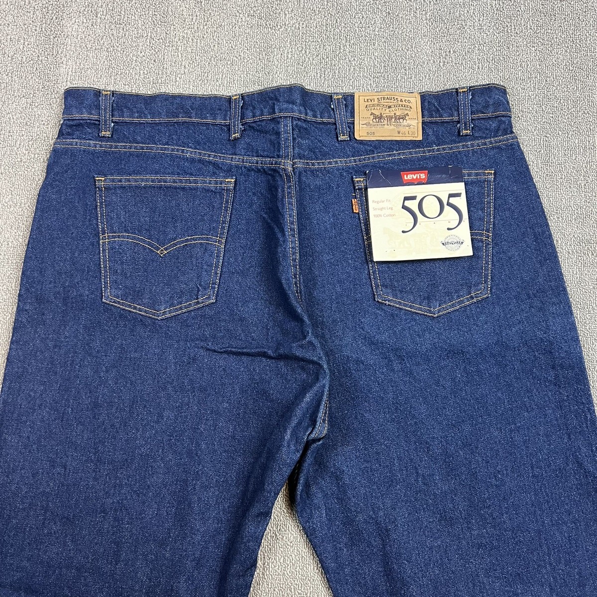 Vintage 80's Levis 505 Orange Tab Denim Jeans Men's 46x30 Regular