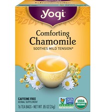 Yogi Tea - Comforting Chamomile Tea (4 Pack) Caffeine Free - 64 Organic Tea Bags
