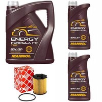 MotoröL Set Mannol 5W30 API SN 7 Liter + ÖLfilter FüR Ford Transit V408 1.6 Tdci