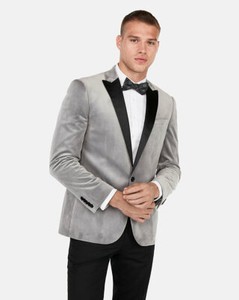 gray tuxedo jacket