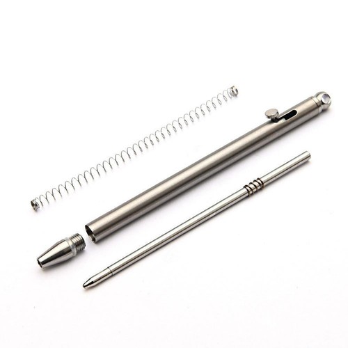 Multifunction Mini Keychain Bolt Action Pen Pure Titanium EDC Ballpoint Pen - Picture 14 of 18