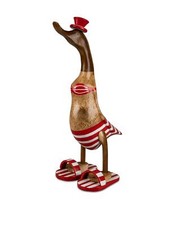 Marittimo Statua Decorativa Anatra IN Bikini H.50cm di Legno Dipinti FORMANO