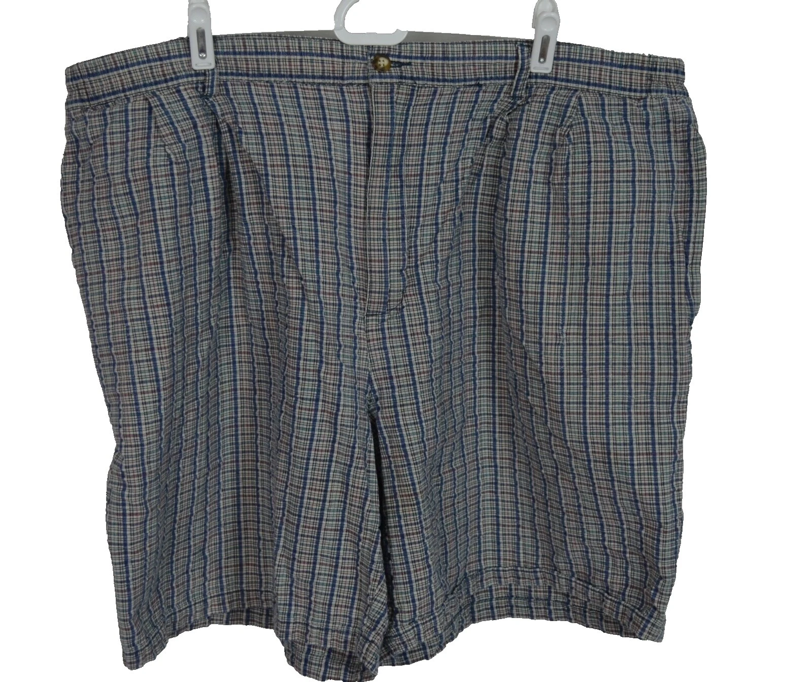 Shorts de Verificação de Algodão Club Room para Homens