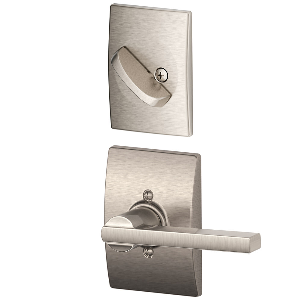 Schlage F94-LAT-CEN Latitude One-Sided Dummy Interior Pack - Nickel