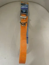 19) NEW Kurgo Muck Waterproof Dog Collar "Crop Orange" Design Color Odor free