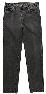 Vintage 90's Levis Men'sJeans 505 Straight Leg Black Denim Size