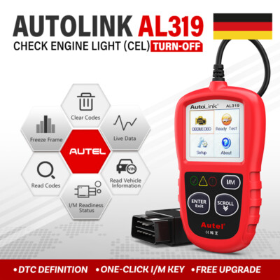 Autel AL319 KFZ OBD2 Diagnosegerät Scanner Fehler Auslesegerät für VW BMW OPEL