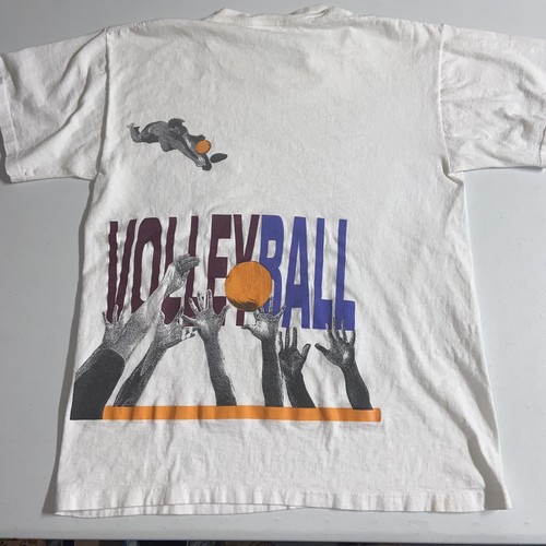 Vintage Nike Beach Volleyball Just Do It Single Stitch T-Shirt Sz M Front & Back - Picture 9 of 14
