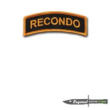 Black and Gold Recondo Tab  - 3 1/2" x 1" - H&L Backing, Merrowed  Edge - LRP