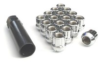 24 Open End Chrome Truck Spline Lug Nut 14x2.0 Thread 7 Spline Lugs With Key 24 Open End Chrome Truck Spline Lug Nut 14x2.0 Thread 7 Spline Lugs With Key