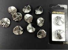 12 Dill Buttons Made In Germany 7/8” (23 MM) Full Metal Style L1936