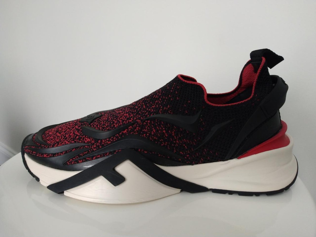 FENDI Flow Sneaker Mesh Black and Red Men Size 10 Fendi Flow Slip-On Mesh Sneakers Men Size 10 US New | eBay main image 4
