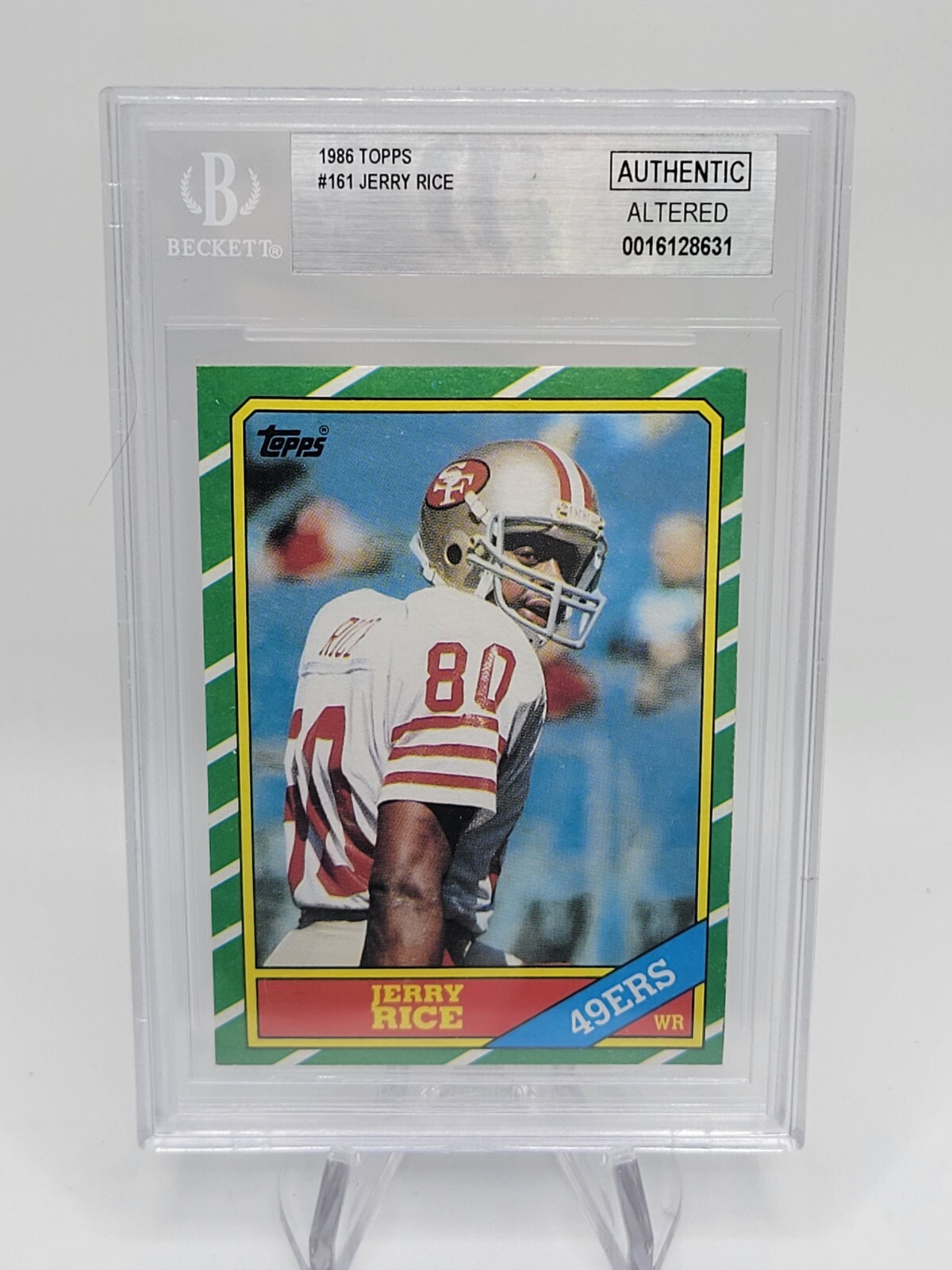 1986 Topps #161 Jerry Rice ROOKIE RC MINT! Beckett Authentic | eBay