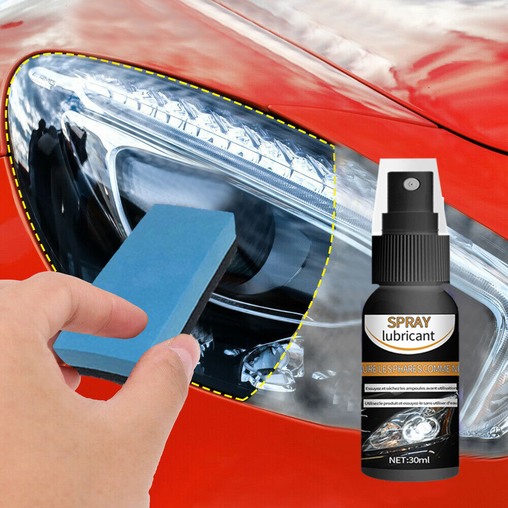 30ML Universal Car Headlight Repair Liquid with Sponge Cleaning Accessories