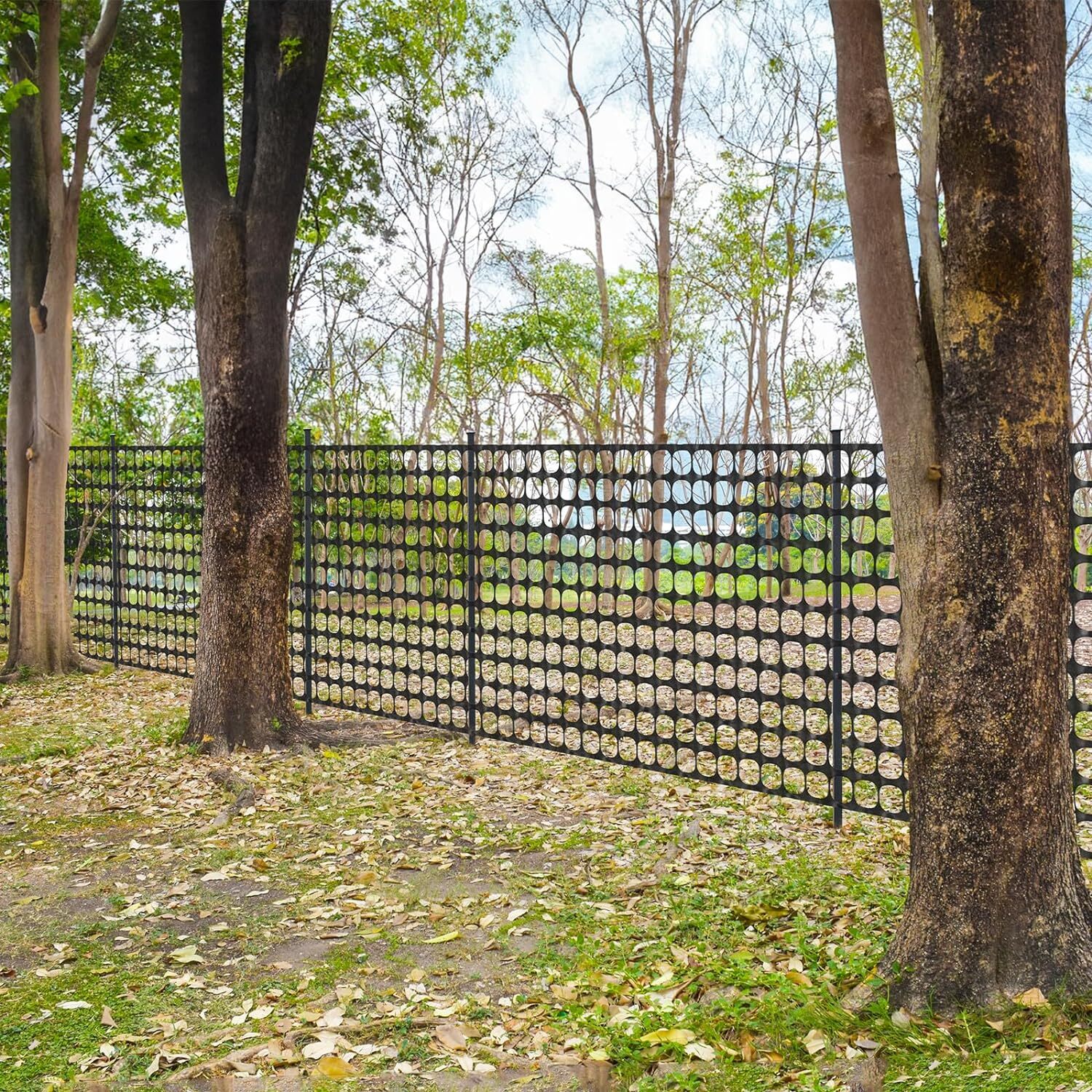 50FT Plastic Safety Fence with Zip Ties, Garden Snow Fence (4 Pack)