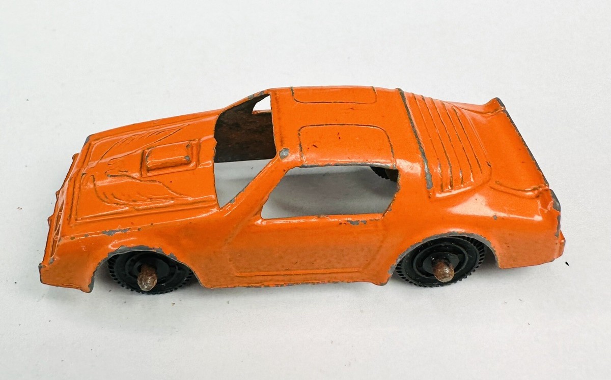 Vintage 70s Tootsietoy Pontiac Firebird Trans Am Orange 1:87