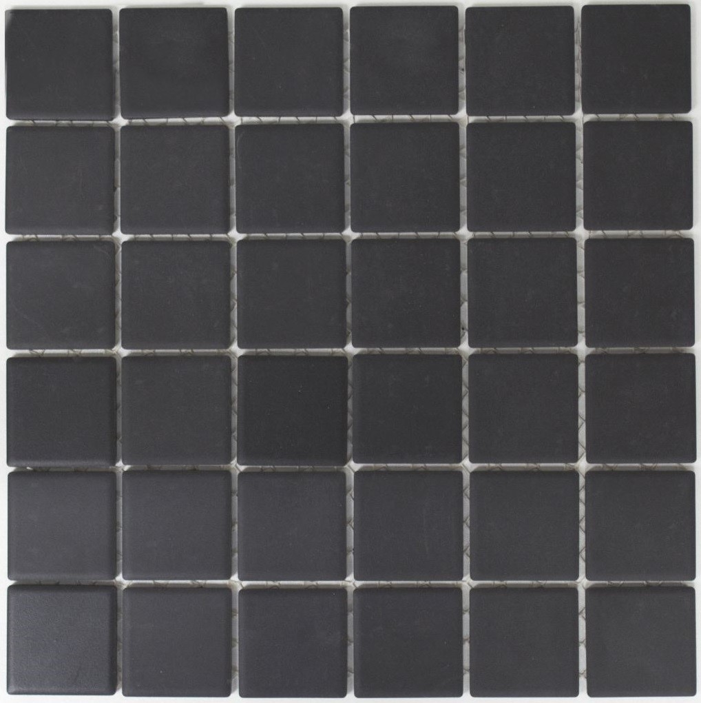 Mosaïque carreau céramique noir non vitré cuisine bain 14B-0303-R10_b ...