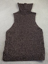 Free People Oversized Chunky Brown Pullover Size Small Coastal Urban Chic New