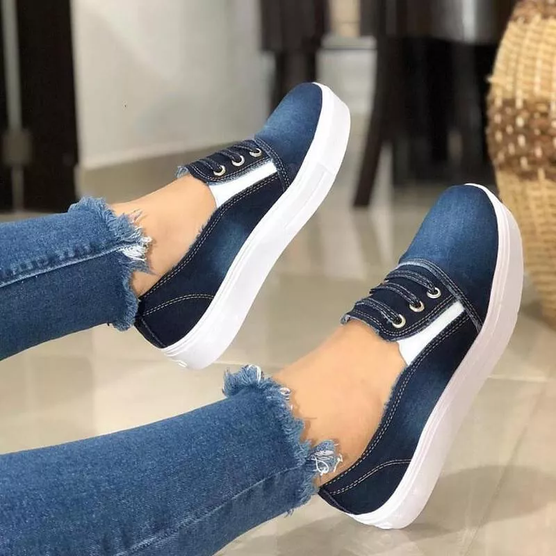 Denim canvas shoes womens online