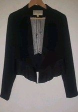 Leifsdottir Open Black Blazer. Size 12