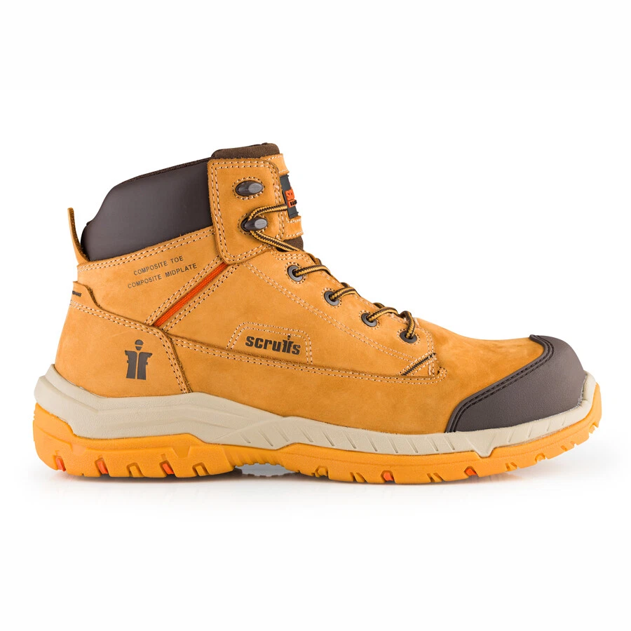 NEW Scruffs Solleret Tan Safety Boots Steel Toe Cap Work Hiker Replace Oxide