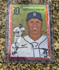 2023 Topps Chrome Platinum Anniv Jermaine Palacios Red Toile Refractor RC 5/5