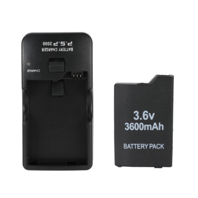 New 3.6V 3600mAh Replacment Battery +Charger for PSP2000 PSP3000 3001 3002 USA