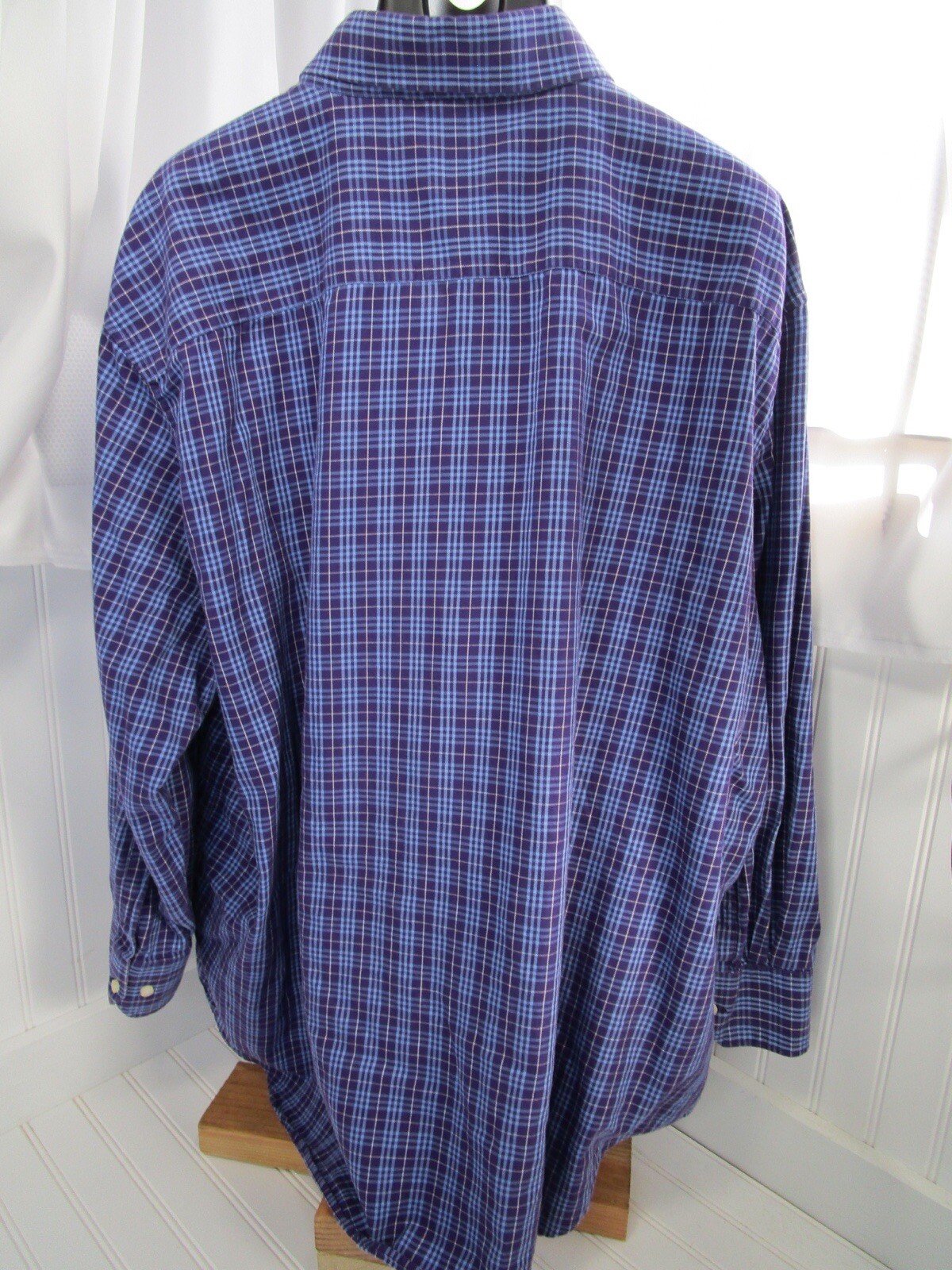 Tailorbyrd 100 Cotton Purple Plaid Gingham Check Dress Shirt Button