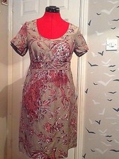  Retro Joules Boutique Vintage 90s style linen/ silk dress uk 8 worn once.