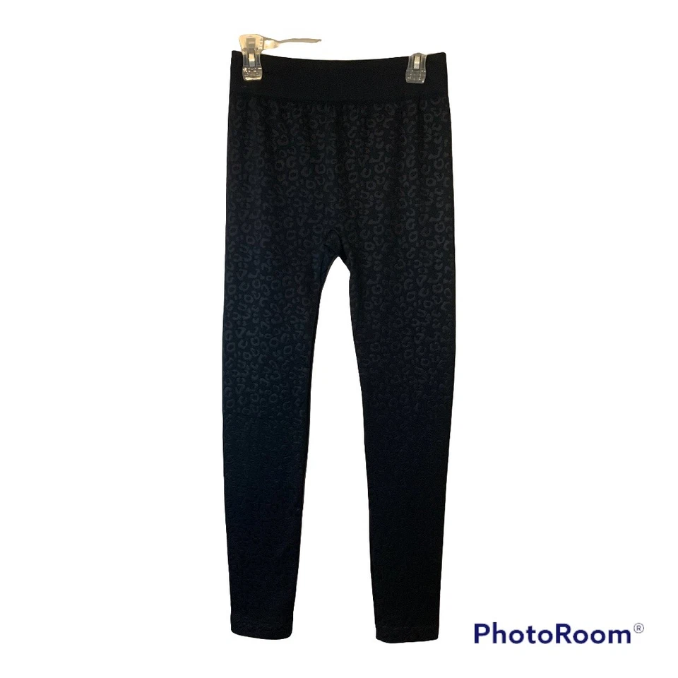 8 OF HEARTS Mujer Talla Grande Forrado de Vellón GUEPARDO Leggings Cálidos NEGRO 1X 2X Foto 2 de 4