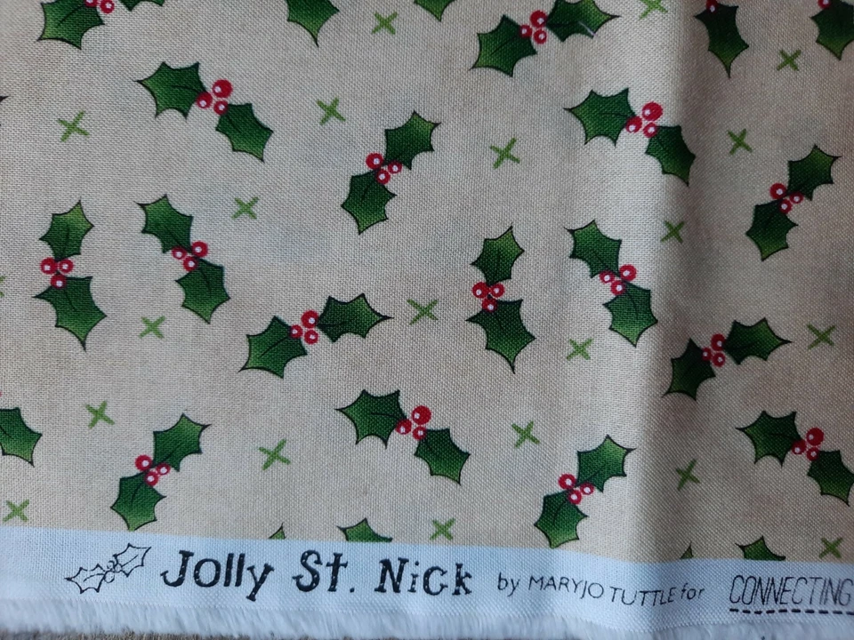 Jolly St. Nick MaryJo Tuttle Connecting Threads Cotton Fabric 42"X35" Christmas - Image 4 of 4