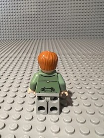 LEGO Harry Potter Arthur Weasley Minifigure Hp089 Sand Green Jacket From 4840