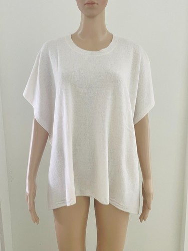 Galeries Lafayette 70% Wool 30% Cashmere Ivory Poncho Sweater O/S NWT - Picture 4 of 10