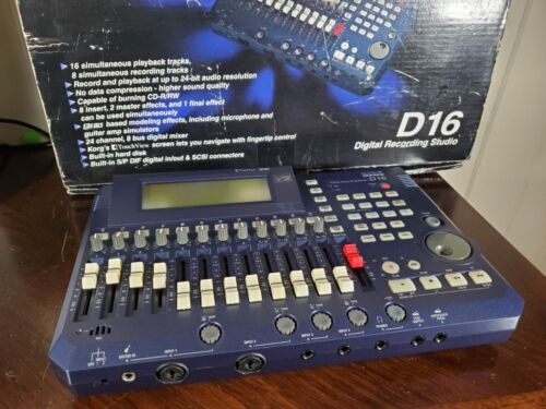 KORG D-16 V2 Digital Recording Studio Recorder 16GB Modded - Tested w/Adapter - Picture 4 of 10